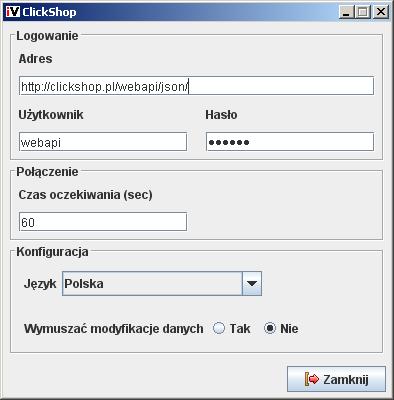 Konfiguracja modułu ClickShop