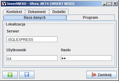 Konfiguracja modułu Insert NEXO - Sfera .NET8 Konfiguracja modułu Insert NEXO - Sfera .NET8