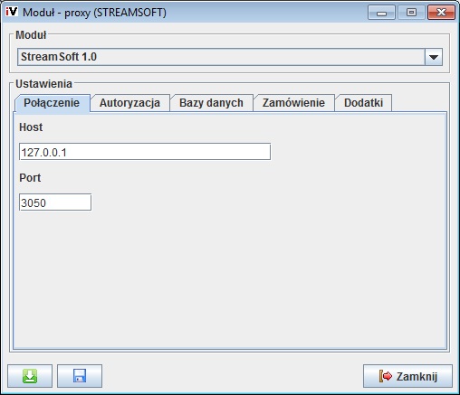 Konfiguracja modułu StreamSoft